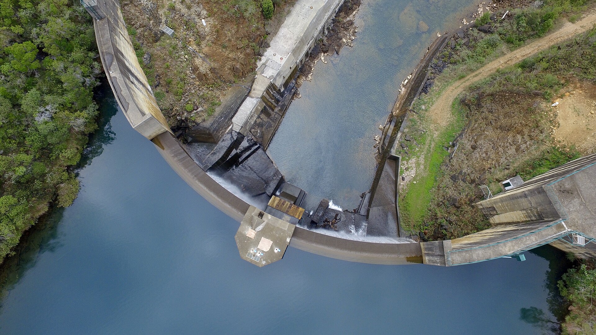 Barrage de la dumbea vue de dessus